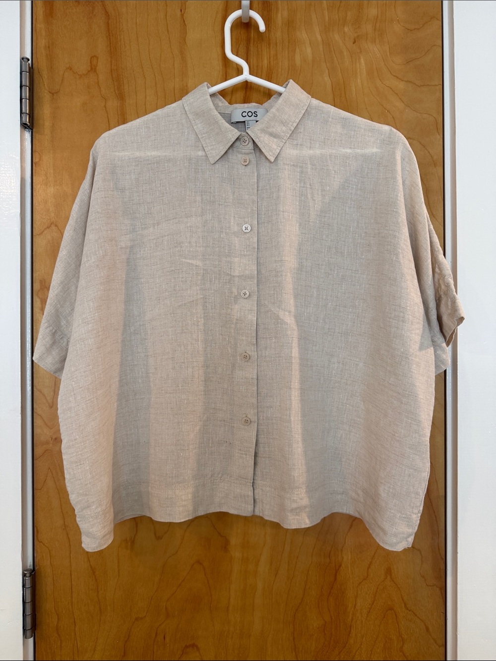 COS Short Sleeve Linen Top